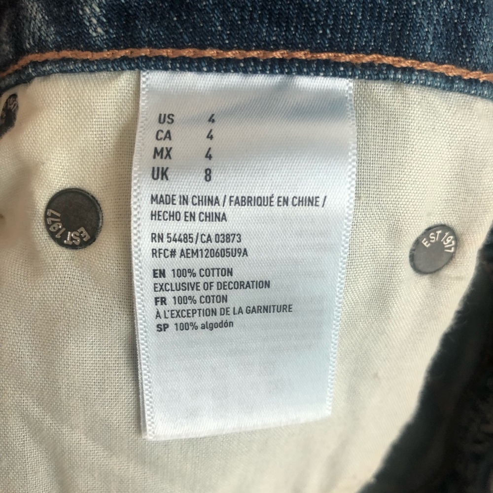AMERICAN EAGLE OUTFITTERS Distressed DENIM Skirt 4 - Picture 4 of 4